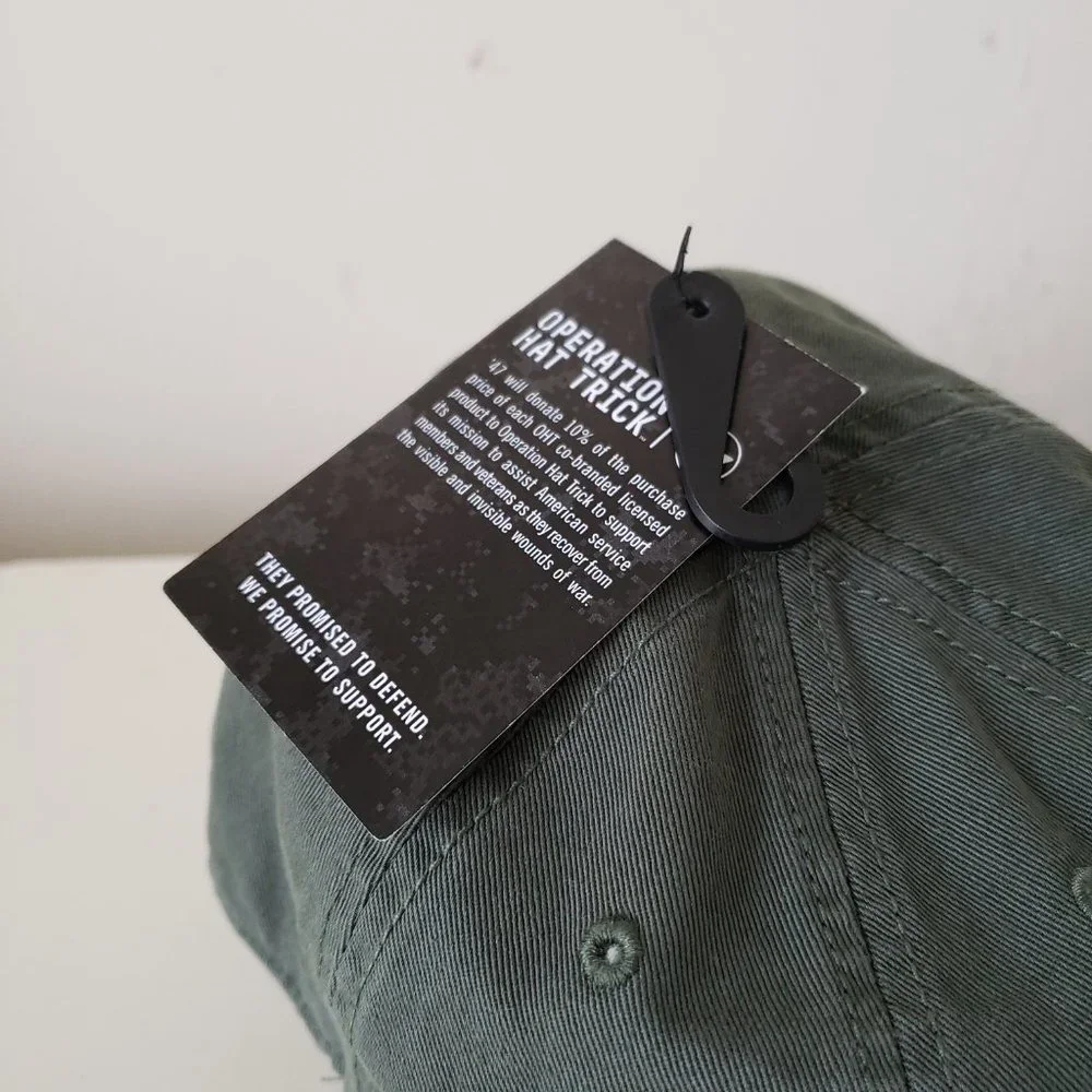 Operation Hat Trick OHT ‘47 Fitted Size XL Hat Cap USA Flag Military Green NWT - Picture 7 of 11